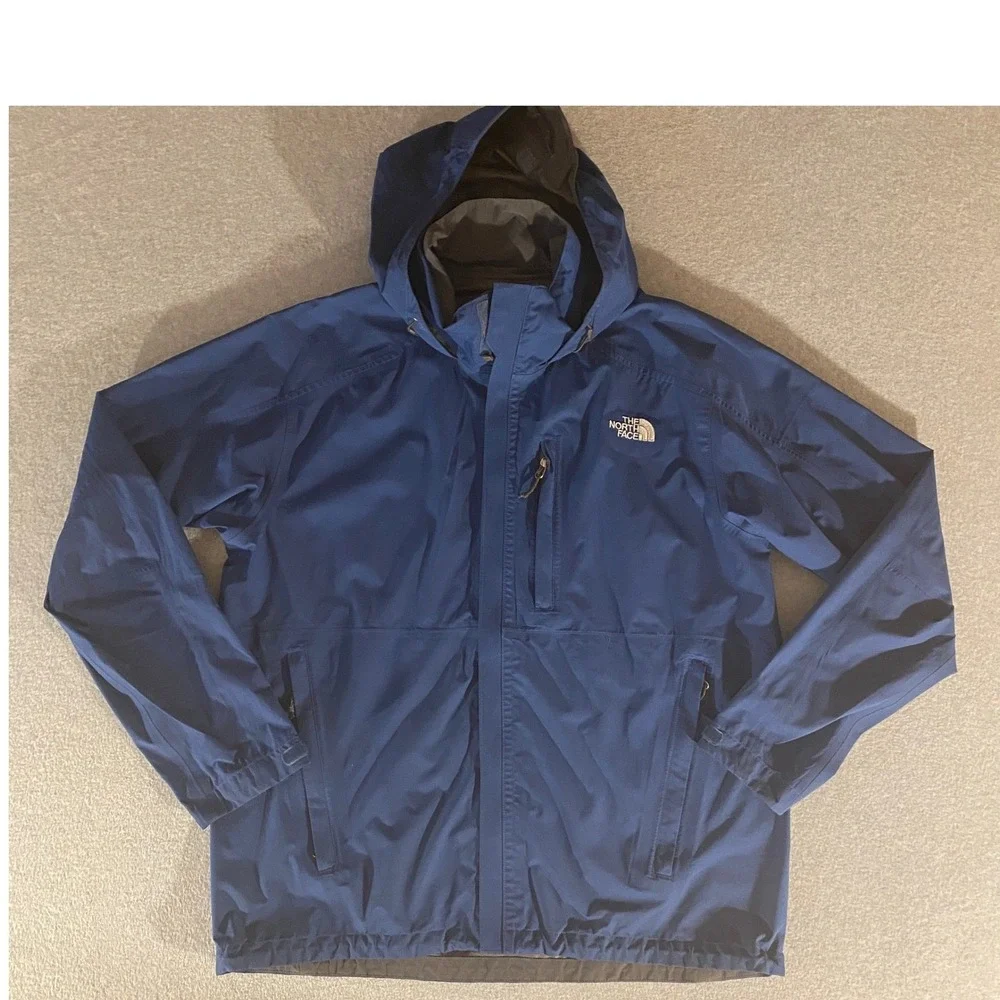 The North Face Mens Blue Gore-Tex Paclite Shell Hooded Jacket XL